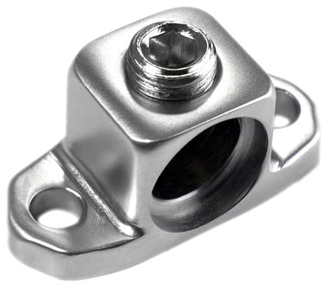 Maxxlink VGT1 FLEXIbrass Single Input Ground Terminal, Satin Nickel