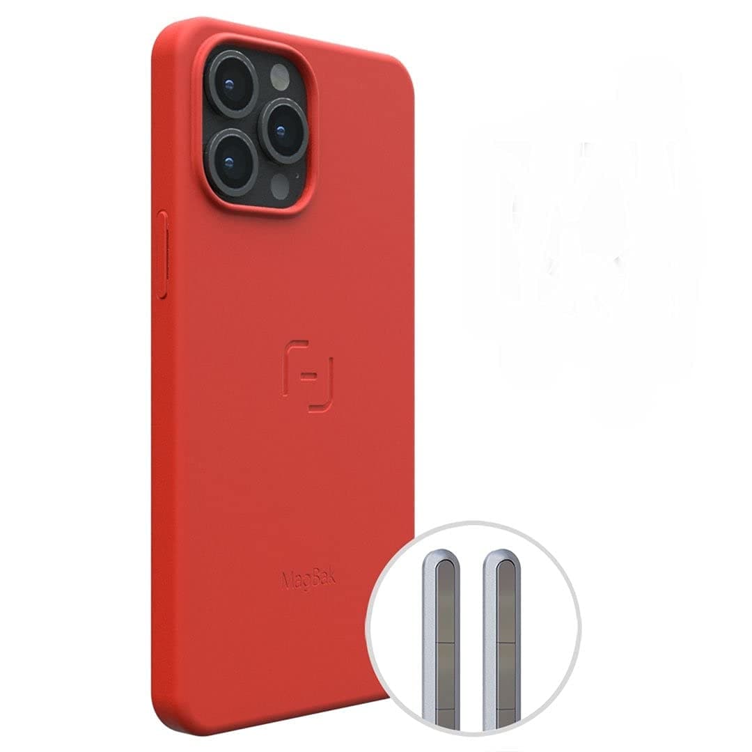 MagBak for iPhone 13 Pro Max (6.7") with 2 MagSticks | MagSafe Compatible - Red