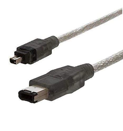 AAA PRODUCTS | Firewire Cable for Sony DCR-HC19E MiniDV Camcorder - 4 to 6 Pin i.LINK Lead (For PC & Mac)