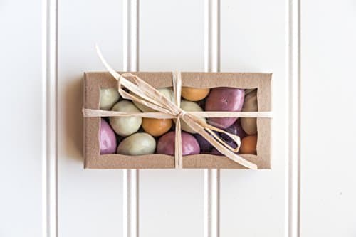 12 Kraft Brown Macaron Boxes- 4 5/16" x 2 1/4" x 1