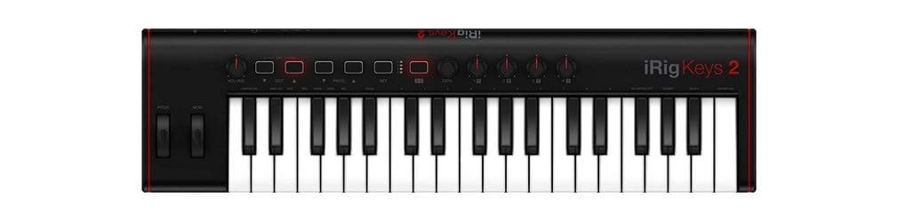 IK Multimedia iRig Keys 2 Pro - Compact Universal MIDI Keyboard with 37 Full sized keys and Audio Output for iPhone, iPad, Android, Mac/PC, Black