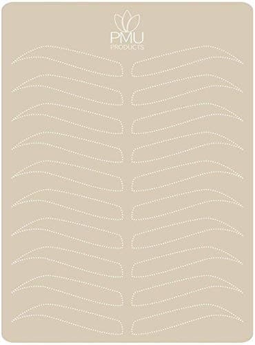 Premium Microblading Practice Skin For Cosmetic Tattooing | Dotted Version (White - 5)