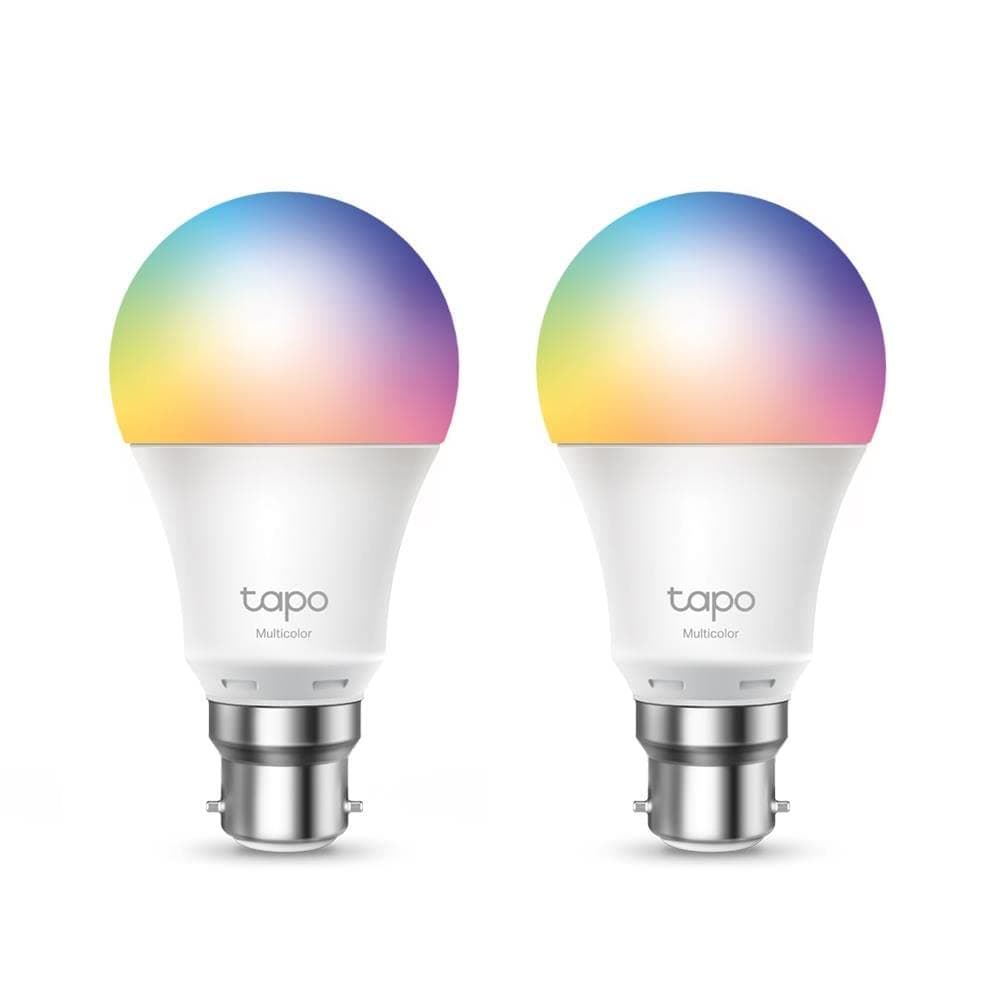 TP-Link Tapo Smart Bulb, Smart Wi-Fi LED Light, B22, 60W, Energy saving, Compatible with Alexa and Google Home, Colour-Changeable, No Hub Required Tapo L530B(2-pack) [Energy Class F]