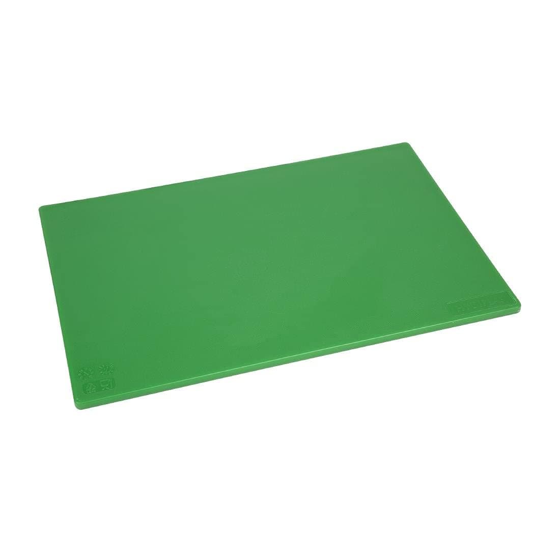 LDPE Chopping Board, Green Colour Coded - Salad and Fruit Prep, Standard Size: 12(H) x 450(W) x 300(L)mm, Low Density Polyethylene, Non-Porous Prevents Flavour / Odour Absorption, J253