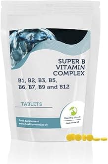 B Vitamins Super Complex 60 Tablets Pills B1 B2 B3 B5 B6 B7 B9 B12 Nutrition Health Food Supplements HEALTHY MOOD UK