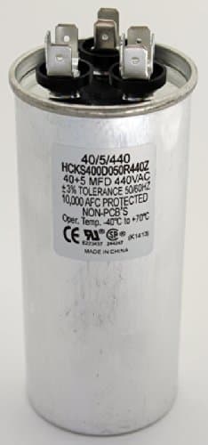 40+5 MFD 440 Volt Round Capacitor TP-CAP-40/5/440R