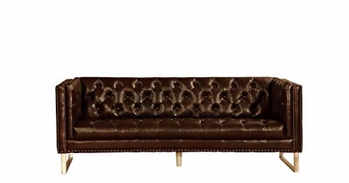 Lazzaro Leather Bordeaux Sofa