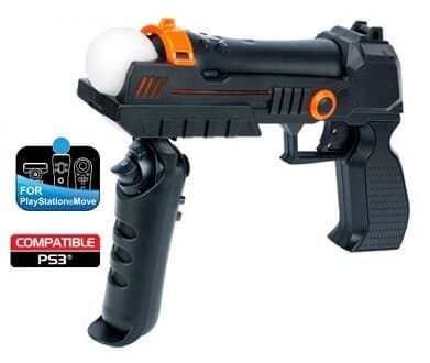 Precision Light Shot Gun Motion Controller for Sony Playstation PS3 Move Shooting Game Black