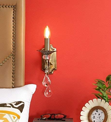 The Light Studio Antique Brass Wall Light, (40W, Metallic)