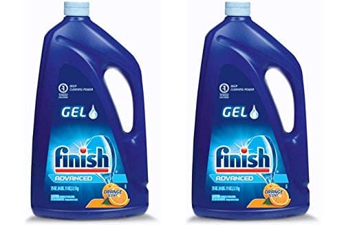Finish Gel Automatic Dishwasher Detergent, Lemon Scent 75 oz (Pack of 2)