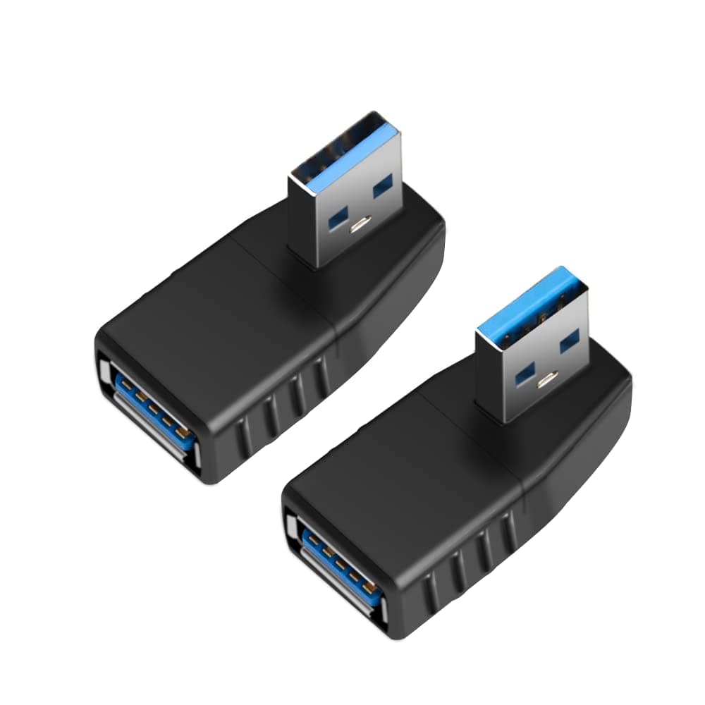 USB 3.0 Adapter 90 Degree Male to Female Coupler Connector Plug Left Angle and Right Angle