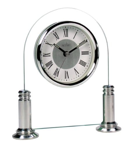 36427 Bewdley Mantel Clock, Silver/White