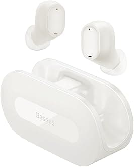 Baseus Bowie EZ10 True Wireless Earbuds, Mini In-Ear Wireless Headphones With Bluetooth 5.3, Smart Touch Control Wireless Earphone and Earpods, 25H Playtime With Type C Rapid Charging Case – White