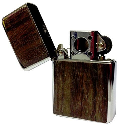 VECTOR Thunderbird Soft Flame Flip Top Butane Pipe Lighter in Wood Plate