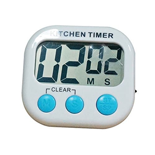 Sun Schnee Kitchen Timer Digital Countdown Timer with Large LCD Display and Magnetic Back Home&Kitchen Accessories 3.25x3.0x0.91inches White