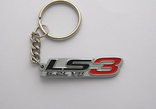 LS3 6.2L V8 Keychain Keyring Chevy Corvette