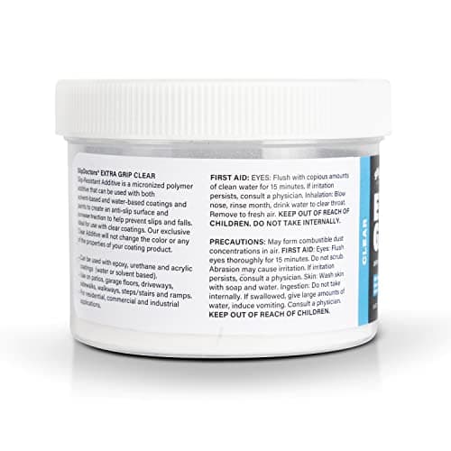 SlipDoctors Extra Grip Clear - Non-Skid Clear Additive for Solvent & Water-Based Clear Coatings & Paints