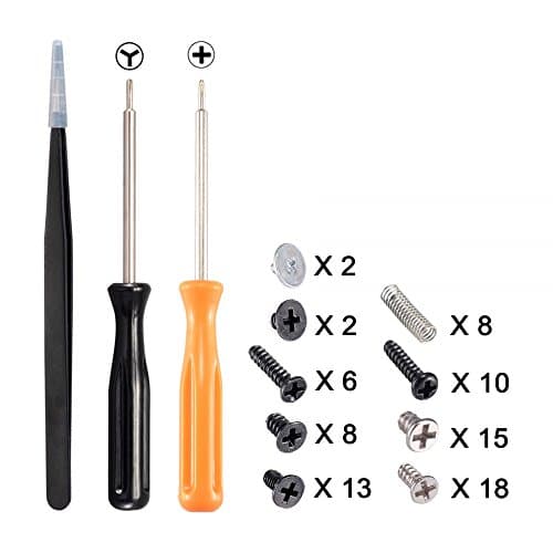 ACTMODZ Professional Assemble Disassemble Tools Set Triwing Philips Cross Opening Screwdrivers Kit with Anti-Static Tweezers Screws and Springs for Nintendo Switch Console & Joy Con