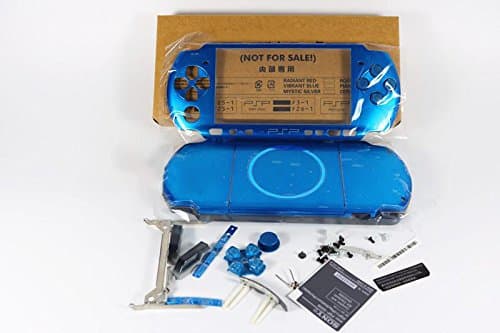 Replacement Full Housing Shell Case Cover With Full Button Set and Screw For Sony PSP 3000 Console (Blue)