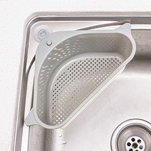 FLYFAR Kitchen Sink Drain Basket Storage Dish Rack Organizer Sink Shelf Soap Sponge Drain Rack Vegetables Fruit Drain Rack (Multicolour)