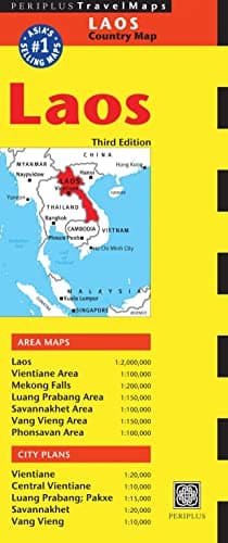 Laos Travel Map Third Edition (Periplus Travel Maps)