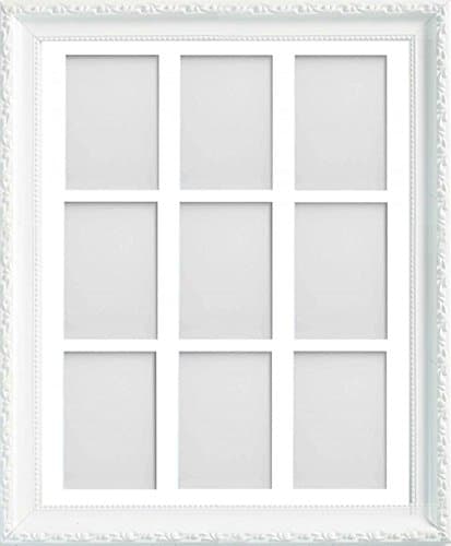 Frame Company Brompton White Multi-Aperture Photo Frame with Mount, 20x16 for 6x4 (x9) * Choice of Mount Design* NEW