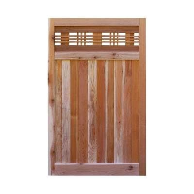 Signature Development 3.5 ft. H W x 6 ft. H H Western Red Cedar Flat Top Horizontal Lattice Fence Gate