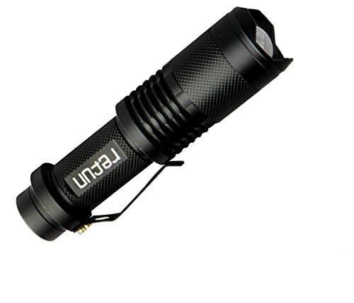 Tactical FlashLight,Refun SK98 High-Powered Rechargeable Flashlight, Water Resistant outdoor tac light LED flashlight,Handheld Flashlight with Zoom Function and 5 Modes (battery not included)