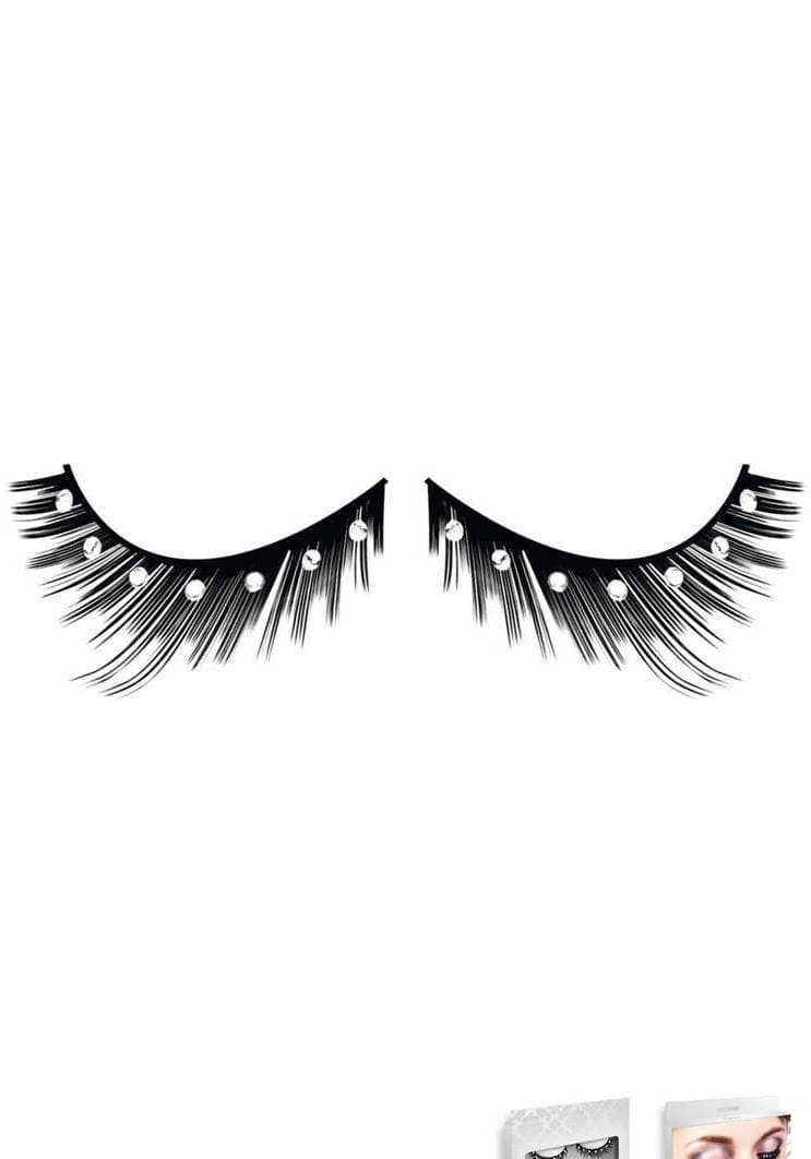 Baci BE586 schwarz-weiß Strass Wimpern