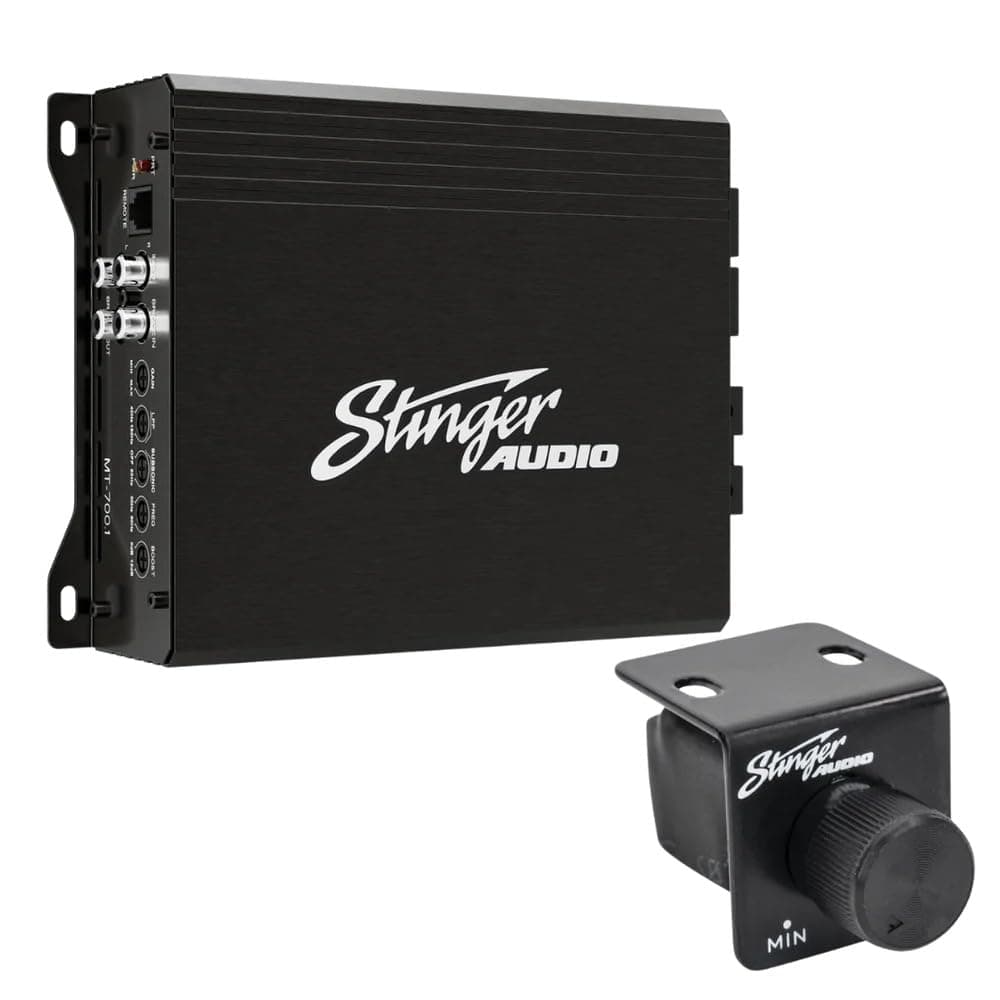 Stinger Audio MT-700.1V2 Compact Digital Class D Monoblock 700W RMS Car Audio Subwoofer Amplifier with Remote Control Bass Knob, Bass Boost, HEXFET MOSFET, Low-Pass Crossover, Subsonic Filter