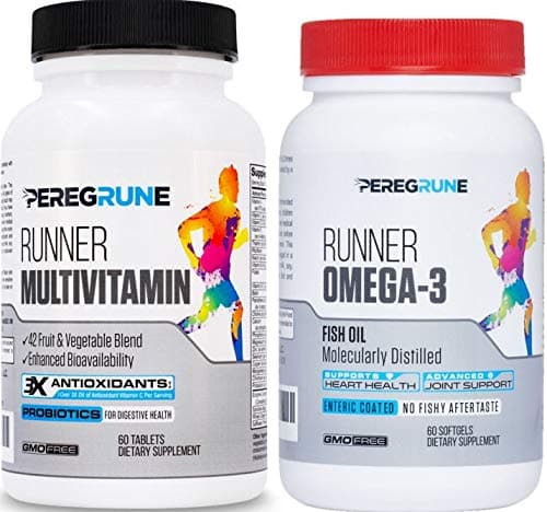 Runner Multivitamin & Omega 3 Fish Oil Bundle | Engineered Multivitamin for Runners | Antioxidants for Health & Recovery | Vitamin B Complex for Endurance, Energy | Joints & Heart Health