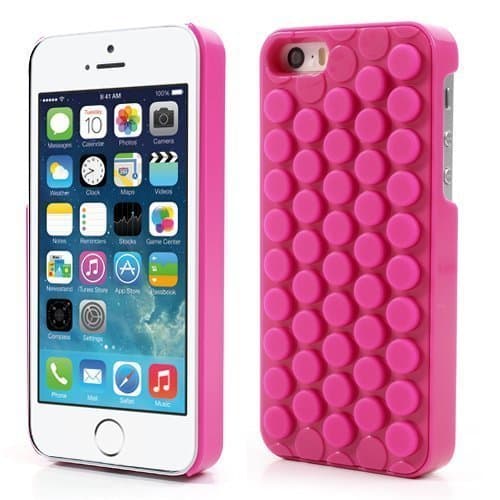 VOYOMO B012ZVDBSE 3D Bubble Wrap Design (Can Pop) Soft PC Phone Case Cover For iPhone (For iPhone 5 5S, Hot Pink)