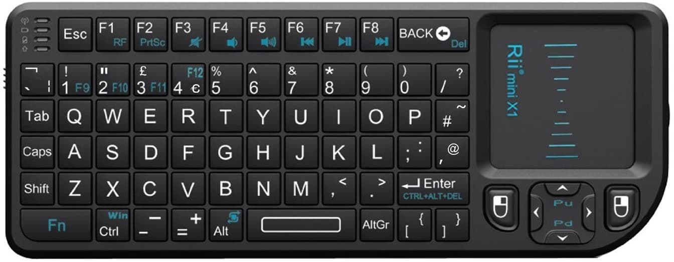 Rii K01X1 2.4 GHz Mini Wireless Keyboard with Mouse Touchpad Remote Control KODI XMBC Remote