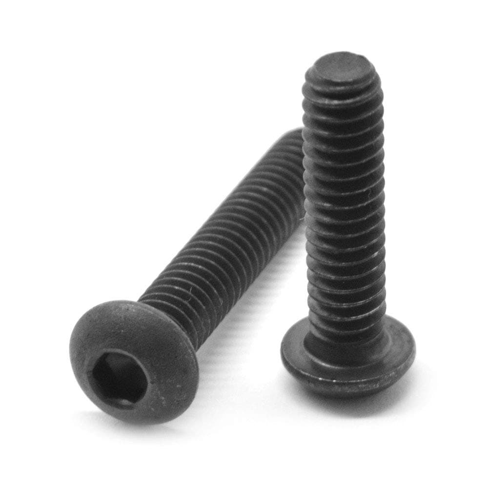 M10 x 1.50 x 40 MM (FT) Coarse Thread ISO 7380 Class 12.9 Socket Button Head Cap Screw Alloy Steel Black Oxide Pk 25