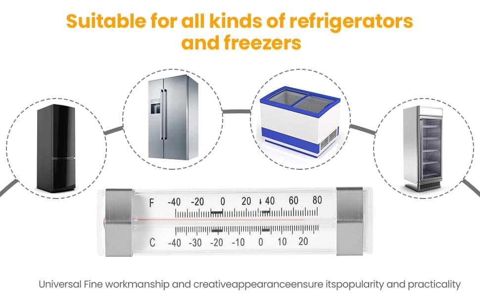 12 Pack Fridge Refrigerator Freezer Thermometer
