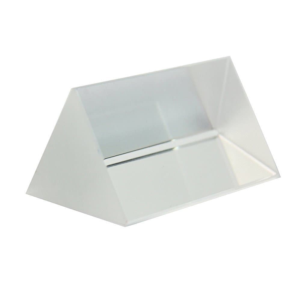 NAMVO Optical Glass Triple Triangular Prism Physics Teaching Light Spectrum 5cm/Can Reflect Seven-Color Sunlight