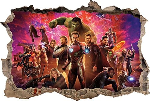Avengers Infinity War Marvel Super Hero 3D Smashed Wall Sticker Decal Art J1265, Huge