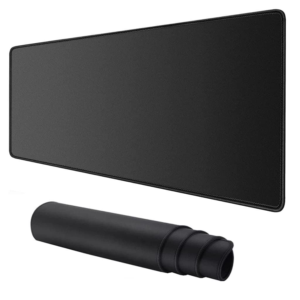 Arabest Gaming Mouse Pad Extended Large Mousepad with Superior Micro-Weave Cloth, Waterproof Keyboard Pad with Stitched Edges, Non-Slip Base, 35.5 x 15.8 inch, XXL, Black