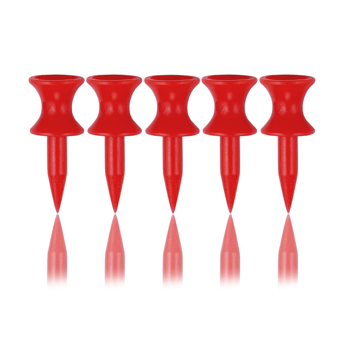 Red Golf Tees Plastic 32MM 100 Count Small Castle Golf Tees 1 1/4 inch