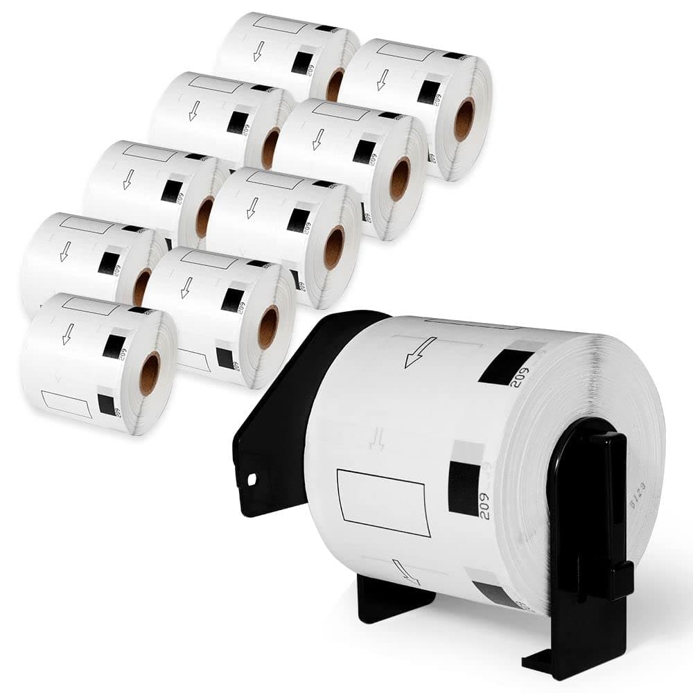 10 Rolls + 1 Frame DK-1209 MarkDomain Compatible Small Address Labels Replacement for Brother DK1209 1.1 in x 2.4 in(62mm x 29mm),Use with Brother QL Label PrintersThe Forest Stewardship Council