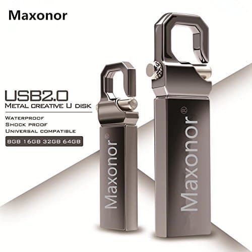 Maxonor USB 2.0 Flash Drive Waterproof Metal Pendrive High Speed Data Storage USB Disk (128GB)