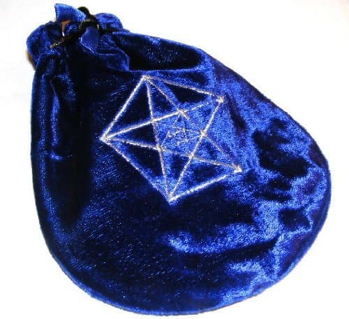 Blue Treble Pentagram Tarot Bag