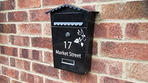 Personalised Black Letter Box, Mail Box, Post Box