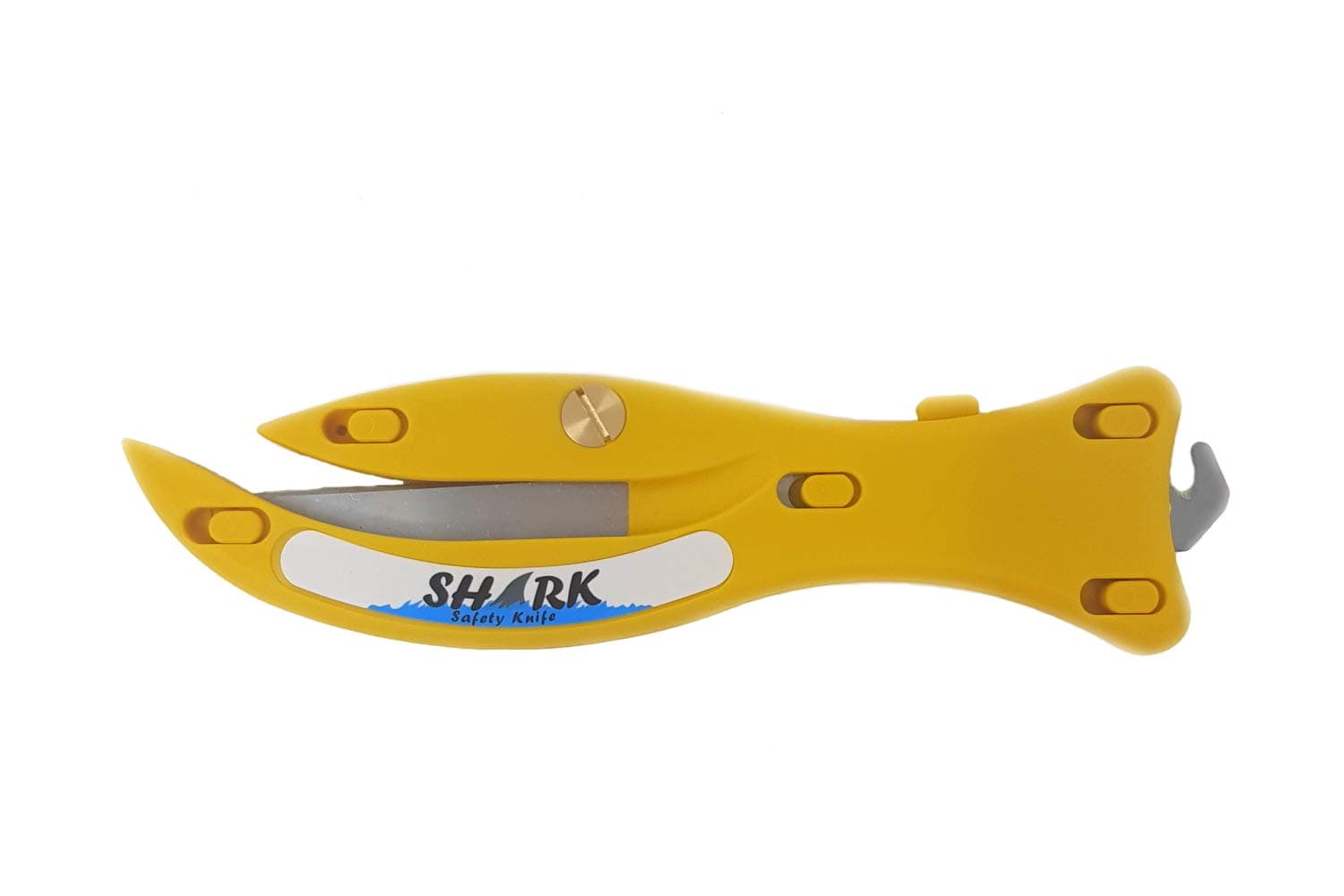 Shark Safety Box Cutter with Retractable Hook - Yellow