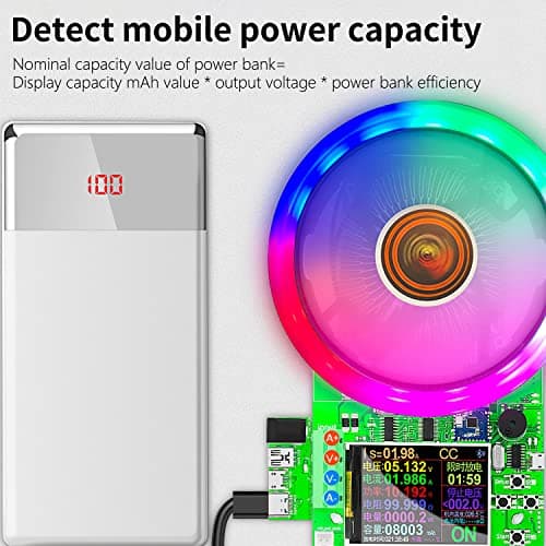 Vastarry 180W DC Electronic Load Tester, USB Load Tester, Lithium Battery Capacity Tester, Color Screen Data Monitoring, Constant Current and Constant Voltage, etc. 4 Working Modes