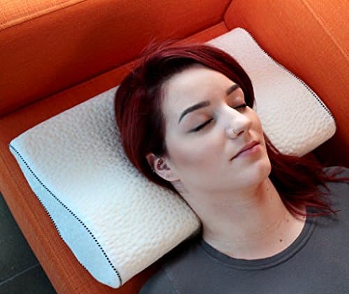 Perfect Posture Memory Foam Bed Pillow with Dip, Head Contoured