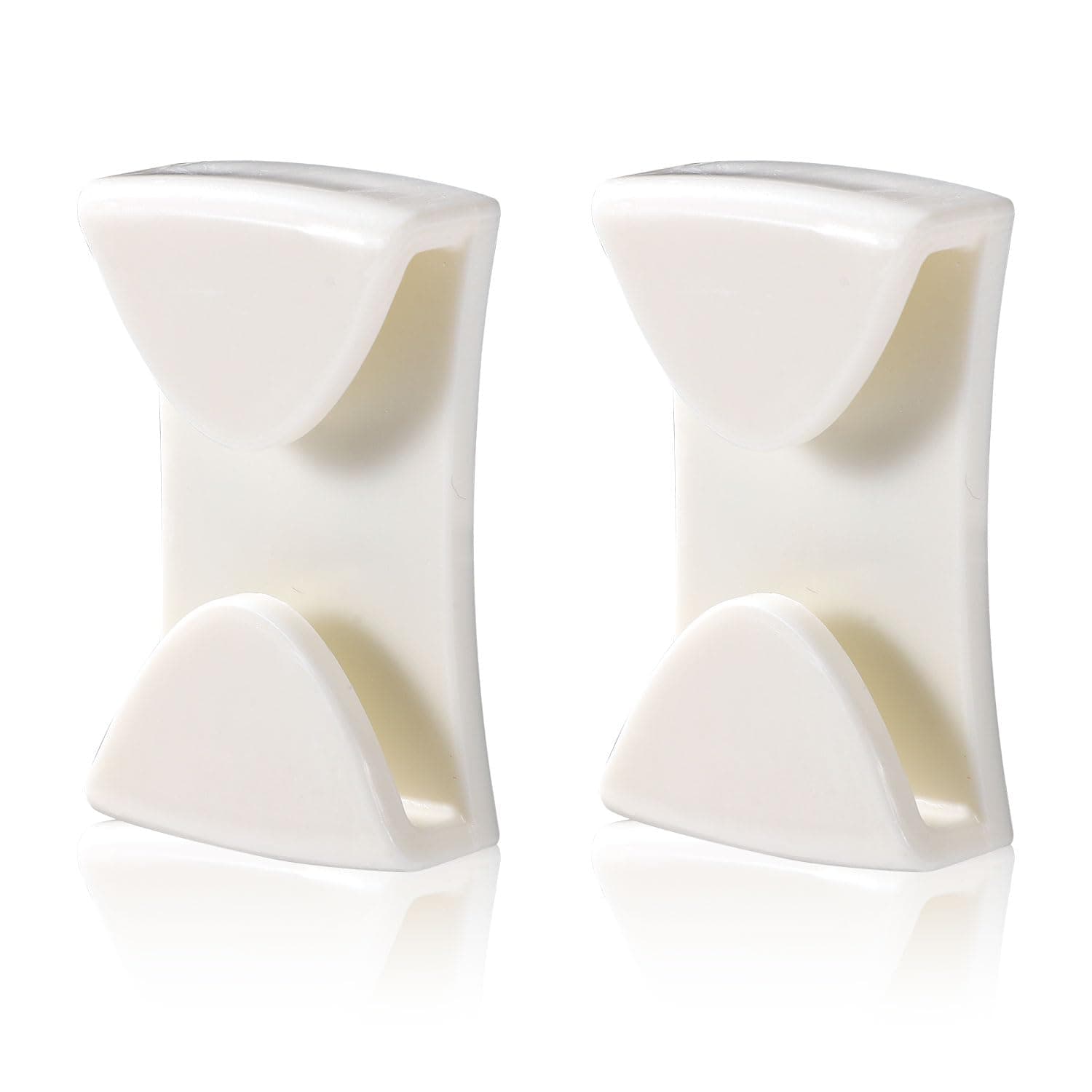 2pcs Goggle Clip, Adhesive Ski Helmet Goggle Clip Replacement Goggle Clip for Ski/Snowboard Helmets to Fix Goggles (White)