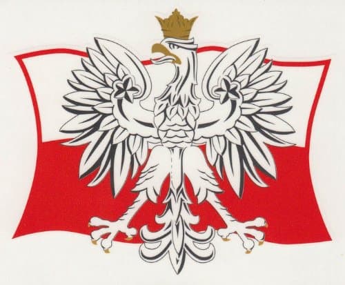 Sticker - Polish Eagle on Flag