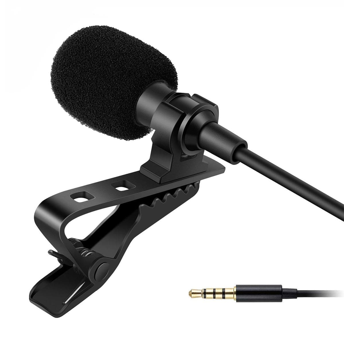 Humble Clip-On Lapel Collar Auxiliary Microphone Dynamic 3.5 MM Microphone for Clear Voice Recording (1.5 Meter)