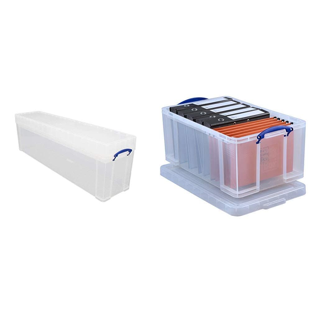 Really Useful Storage Box 77 Litre Clear &Useful Box 64 Litre Storage Box, Clear